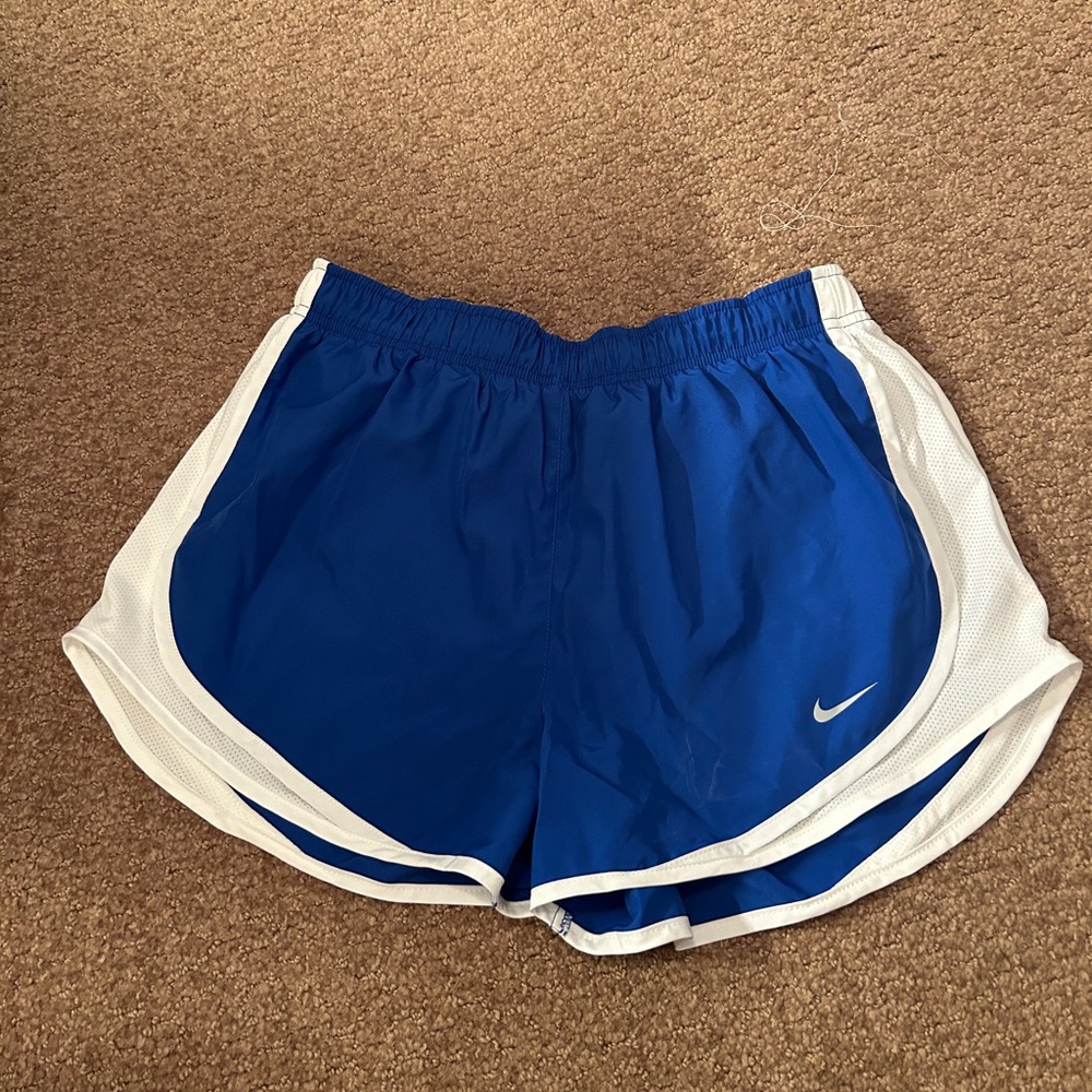 Nike Blue and White Athletic Shorts